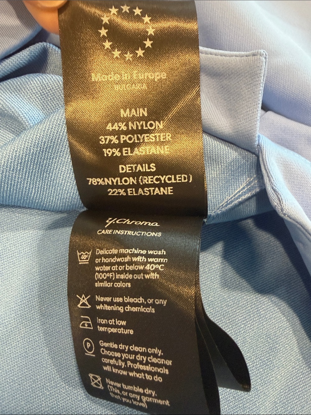 Men’s French Blue Half-Zip Performance Sweater, Size Large - Picture 5 of 5